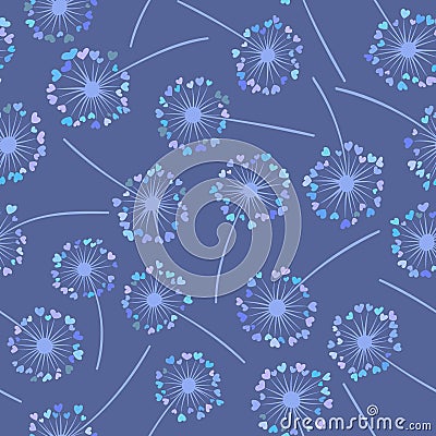 Dandelion blue vector Vector Illustration