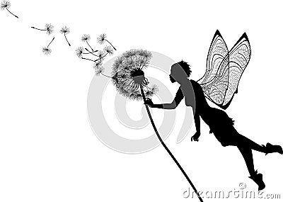 Dandelion Fairy Vector Illustration