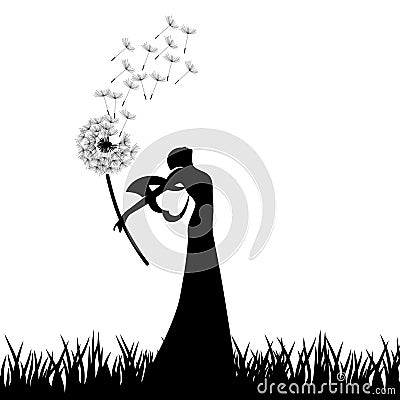 Dandelion fairy Vector Illustration