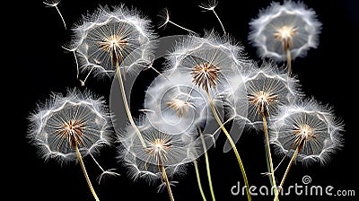 a dandelion in its various stages Stock Photo