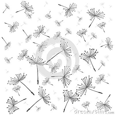 Dandelion seeds seamless Stock Photo