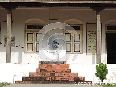 Saifee Villa Gandhi Memorial Museum - Indian freedom movement - Dandi march - Historical site Editorial Stock Photo