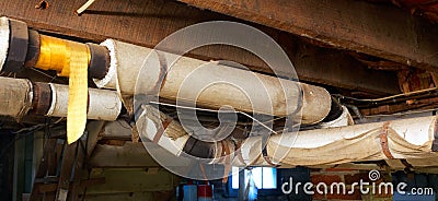 Danger! Asbestos! Stock Photo