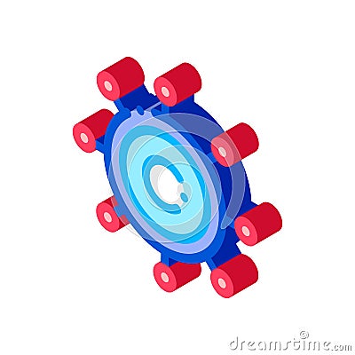 Danger Bacillus Bacteria isometric icon vector illustration Vector Illustration