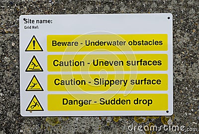 Danger Caution Beware Signpost Stock Photo