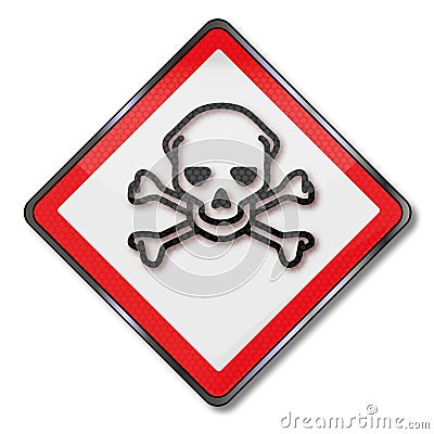 Danger poison and toxic chemicals Vector Illustration