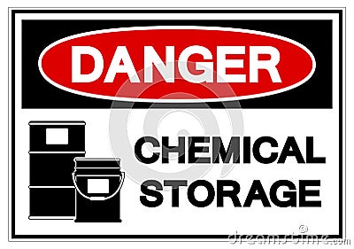 Danger Chemical Storage Symbol Sign, Vector Illustration, Isolate On White Background Label .EPS10 Vector Illustration