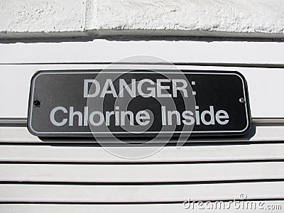 Danger: Chlorine Inside warning sign Stock Photo