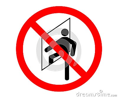 Danger confined space icon, permit required, do not enter sign warning vector eps10 Stock Photo