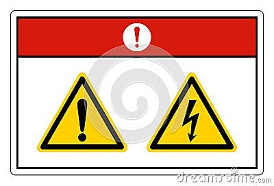 Danger Electric Shock Hazard Symbol Sign On White Background Vector Illustration