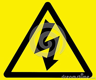 Danger of electrocution warning sign Stock Photo