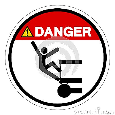 Danger Falling Of Crush Hazard Symbol Sign, Vector Illustration, Isolate On White Background Label .EPS10 Vector Illustration