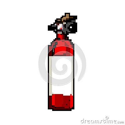 danger fire extinguisher game pixel art vector illustration Vector Illustration