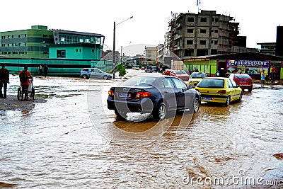 DANGER OF FLOODS Editorial Stock Photo