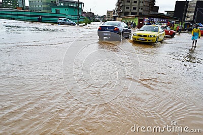 DANGER OF FLOODS Editorial Stock Photo