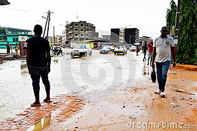 DANGER OF FLOODS Editorial Stock Photo