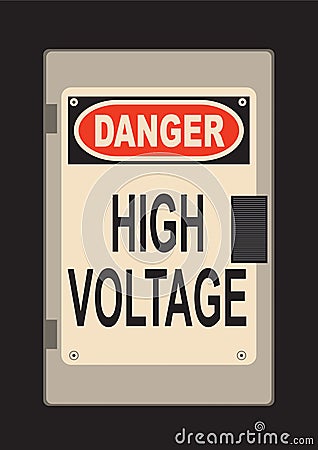 Danger! High voltage Vector Illustration
