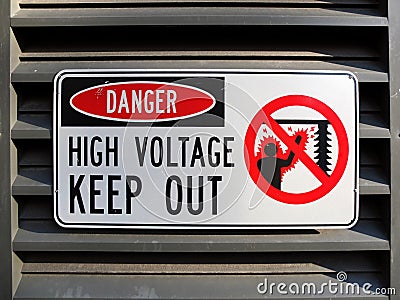 Danger High Voltage Stock Photo