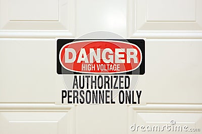 Danger High Voltage Stock Photo