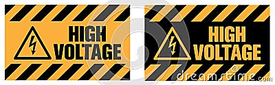 Danger High Voltage Sign Vector Illustration