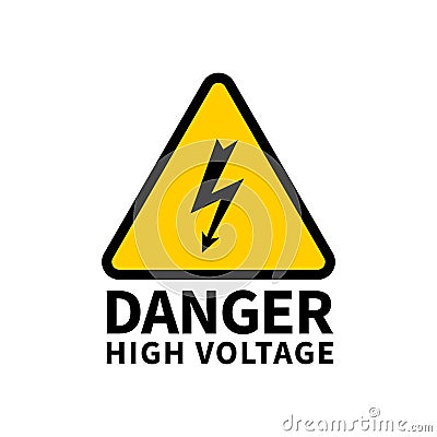Danger high voltage Vector Illustration