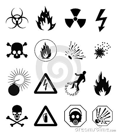 Danger Icons Vector Illustration