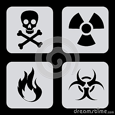 Danger icons Vector Illustration