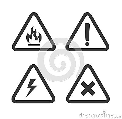 Danger icons vector design Vector Illustration