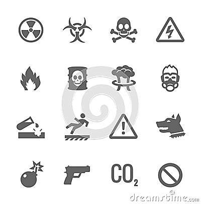 Danger Icons Vector Illustration