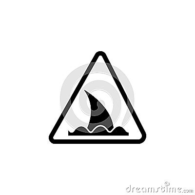 danger mark of a shark icon. Element of warning for mobile concept and web apps. Icon for website design and development, app deve Stock Photo