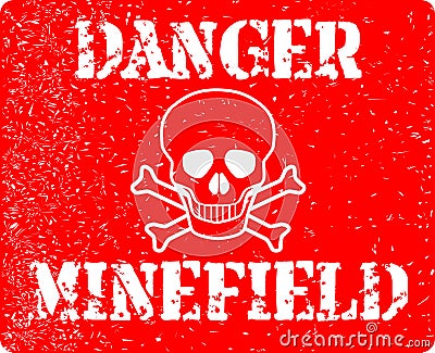 Danger Minefield Stock Photo