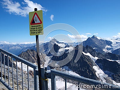 Danger in mountains Stock Photo