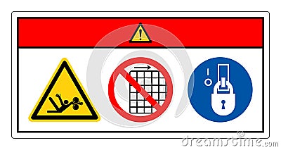 Danger Moving Machinery Do Not Remove Guard Symbol Sign, Vector Illustration, Isolate On White Background Label .EPS10 Vector Illustration