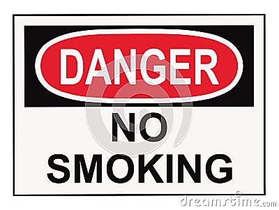 Danger No Smoking Sign Stock Photo