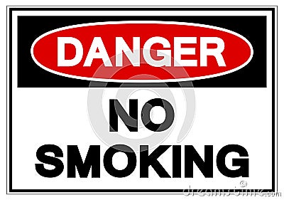 Danger No Smoking Symbol Sign, Vector Illustration, Isolate On White Background Label .EPS10 Vector Illustration