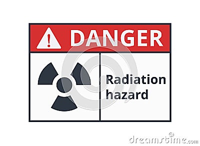 Danger Radiation Hazard Warning Sign. Vector for Safety Signs and Warnings. Vector Illustration