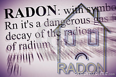The danger of radon gas in our homes - the first floors of the buildings are the most exposed to radon gas Cartoon Illustration
