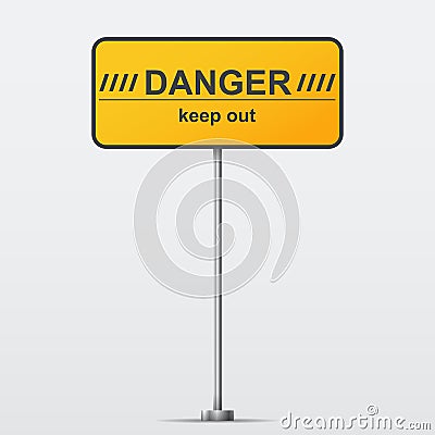 Danger road sign. Vector illustration Vector Illustration
