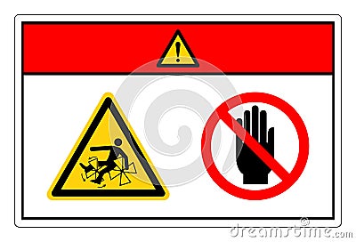 Danger Rotating Paddles Will Crush Entangle Or Amputate Do Not Touch Symbol Sign, Vector Illustration, Isolate On White Background Vector Illustration