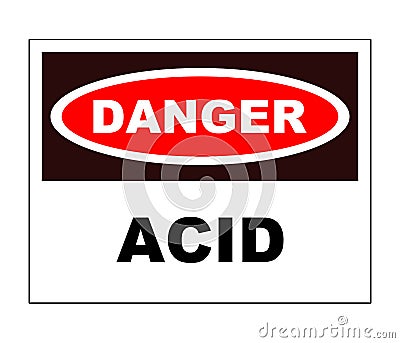 Danger sign - acid Vector Illustration