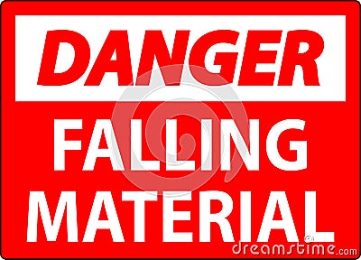 Danger Sign Falling Material Vector Illustration