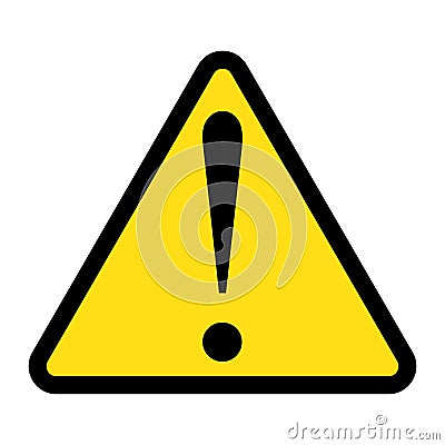 Danger sign, warning sign, attention sign. Danger icon, warning icon, attention icon. Vector Illustration