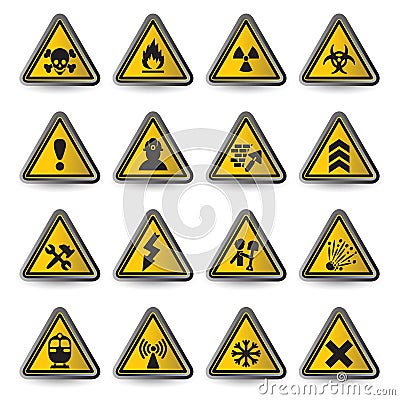 Danger signs Vector Illustration