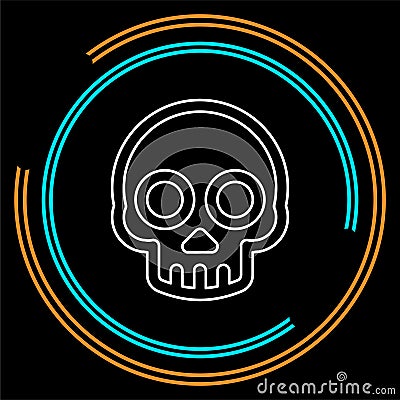 Danger skull icon, vector skull crossbones Vector Illustration