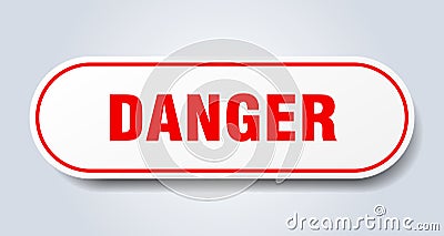 danger sticker. Vector Illustration