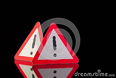 Danger warning signs Stock Photo