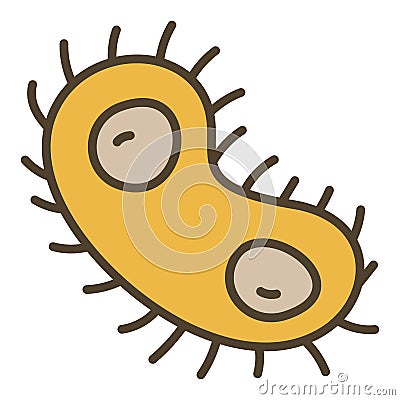 Dangerous Bacteria vector Genetics concept colored icon or symbol Stock Photo