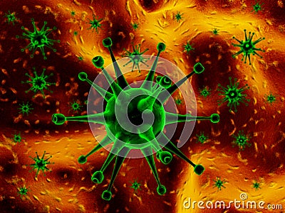 Coronaviruses thermography detect - 3d rendering Stock Photo