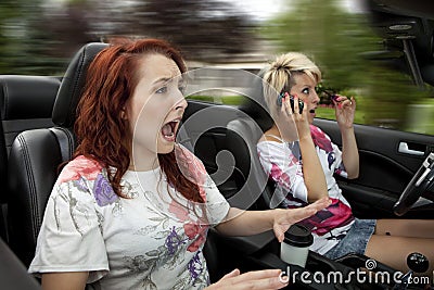 Dangerous driving Stock Photo