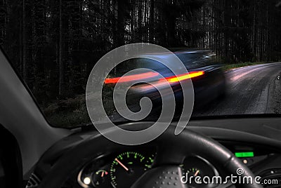 Dangerous driving Stock Photo